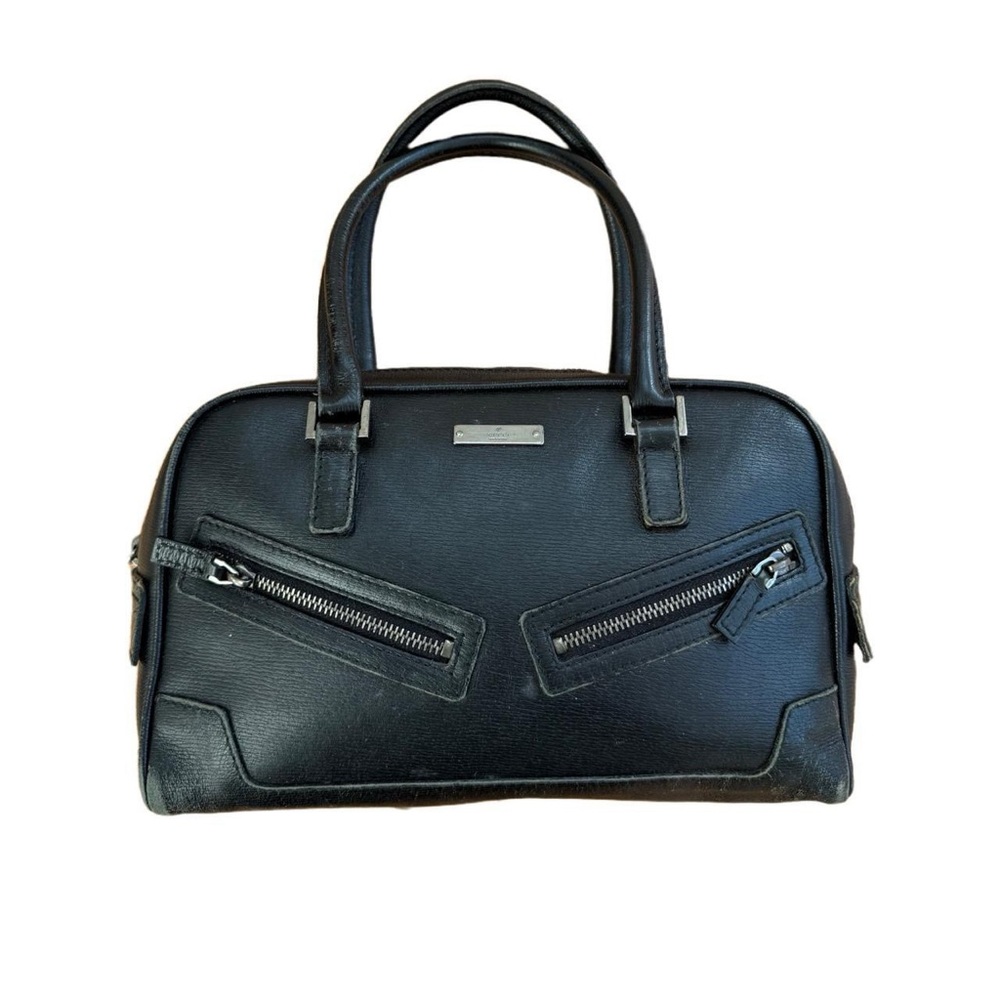 vintage gucci black leather mini bag